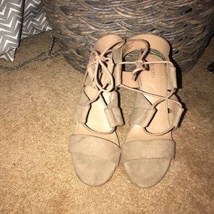 Merona 3” light brown suede heels